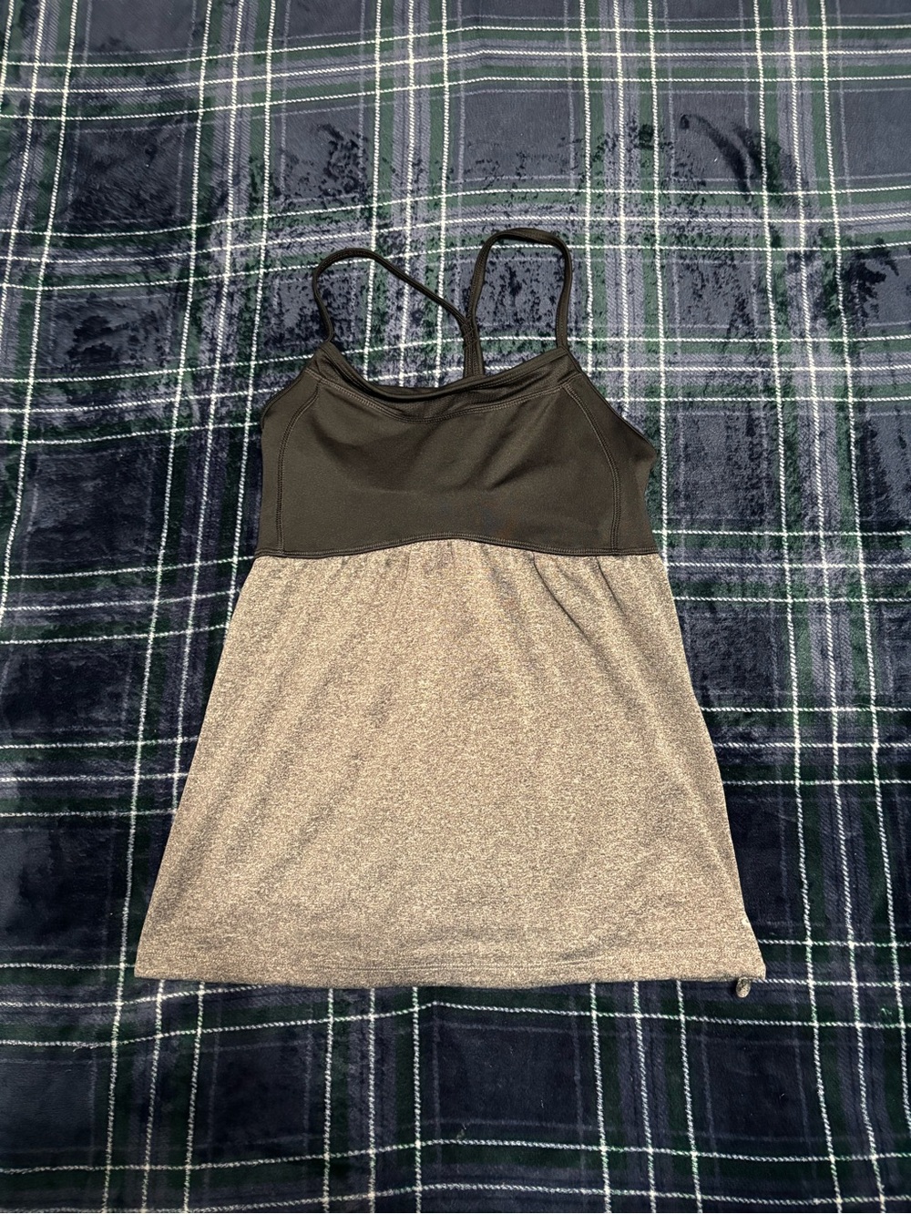 2000s style Champion babydoll workout top w/ built in sports bra. Size M.